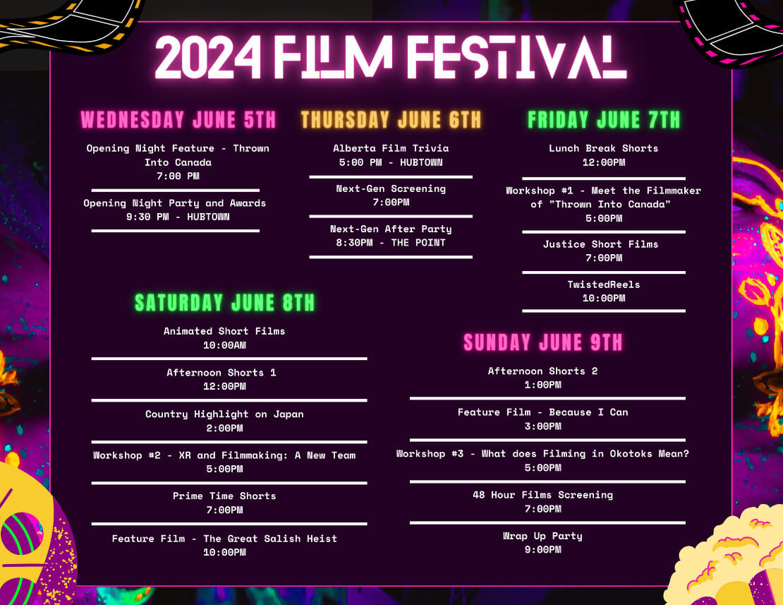 Schedule for the 2024 Festival